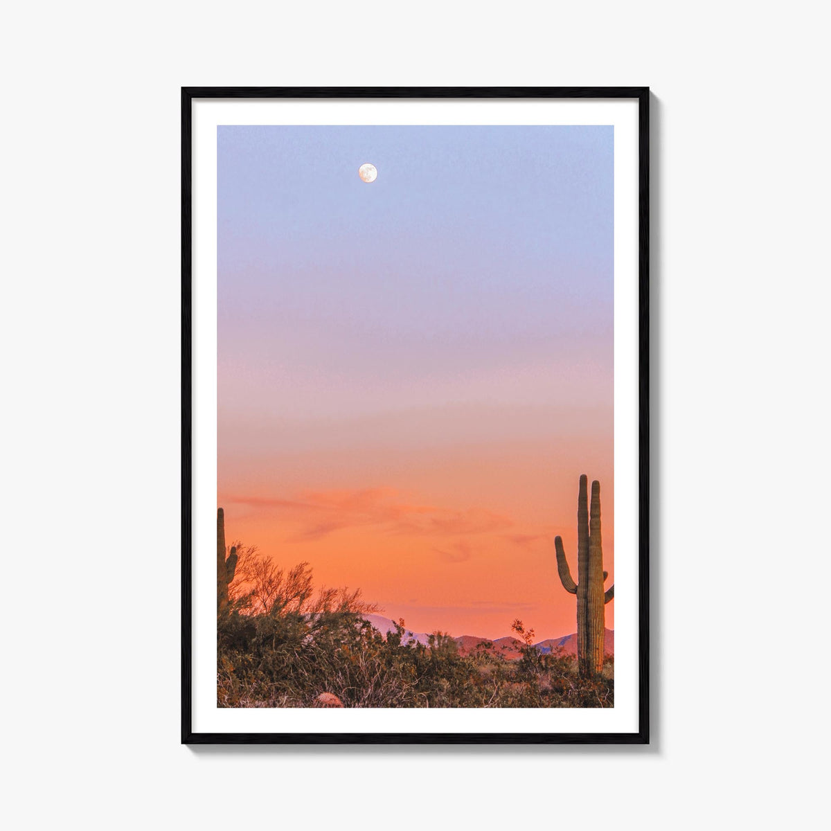 Tucson no. 3 colorful photo poster of Arizona, USA – vertical wall art, unframed print shown in interior mockup