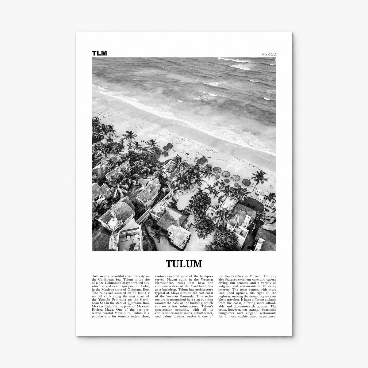 Tulum Newspaper No 2 Poster, print only (unframed)