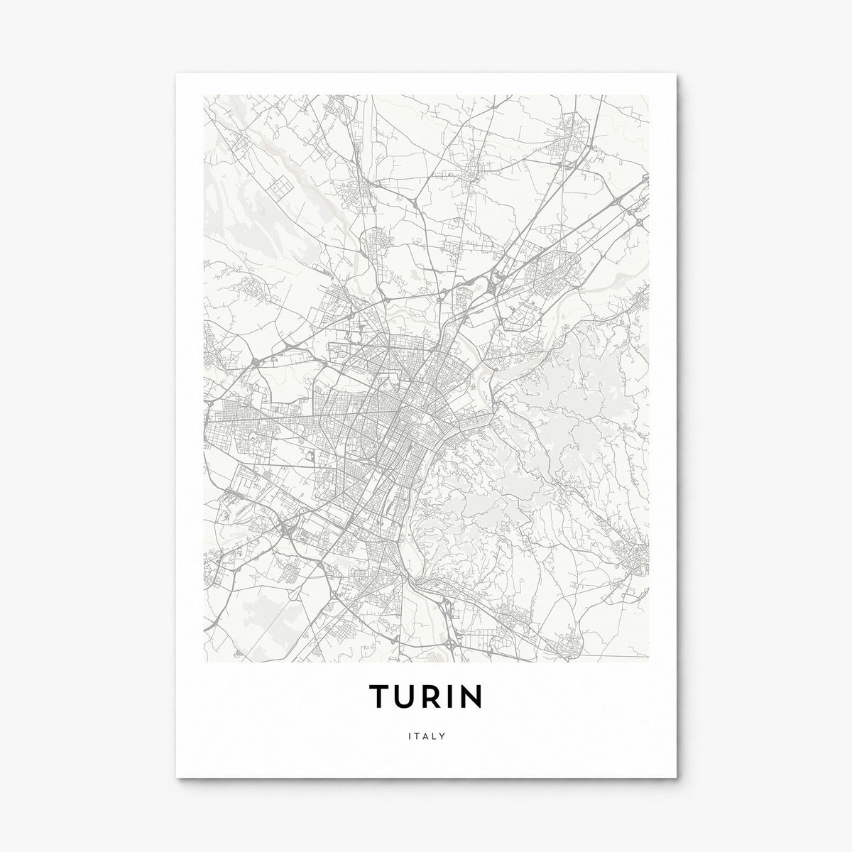 Turin Map Poster, print only (unframed)