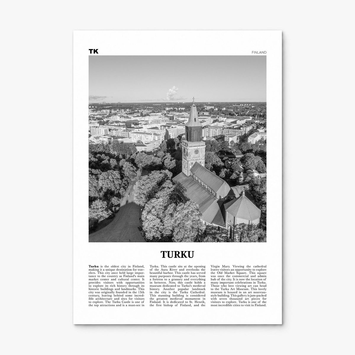 Turku Newspaper Poster, print only (unframed)