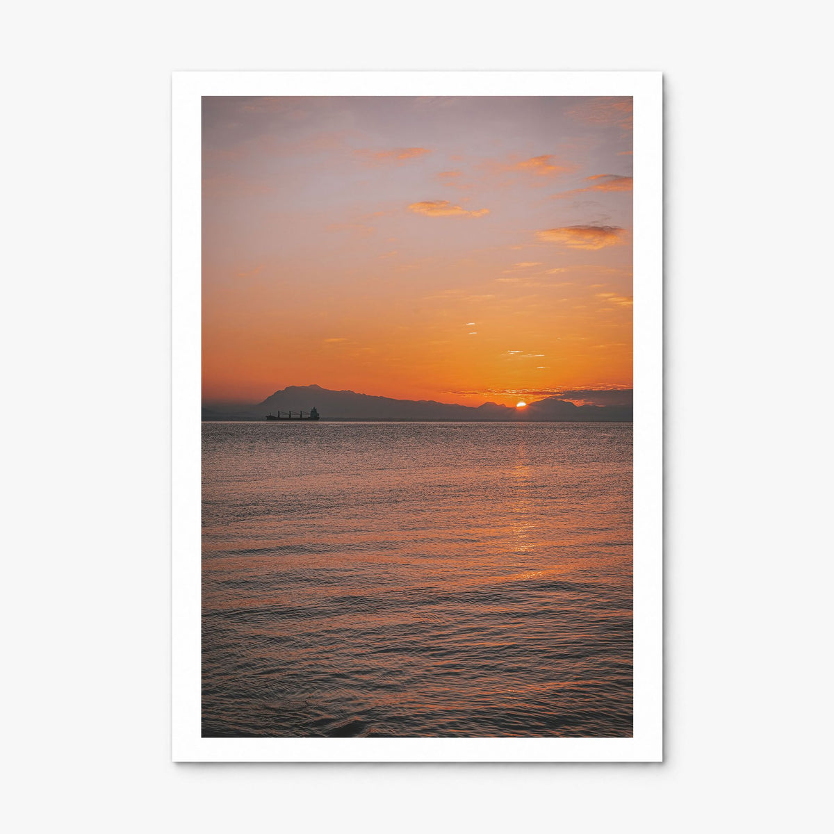 Tyrrhenian Sea Photo Poster, print only (unframed), white border