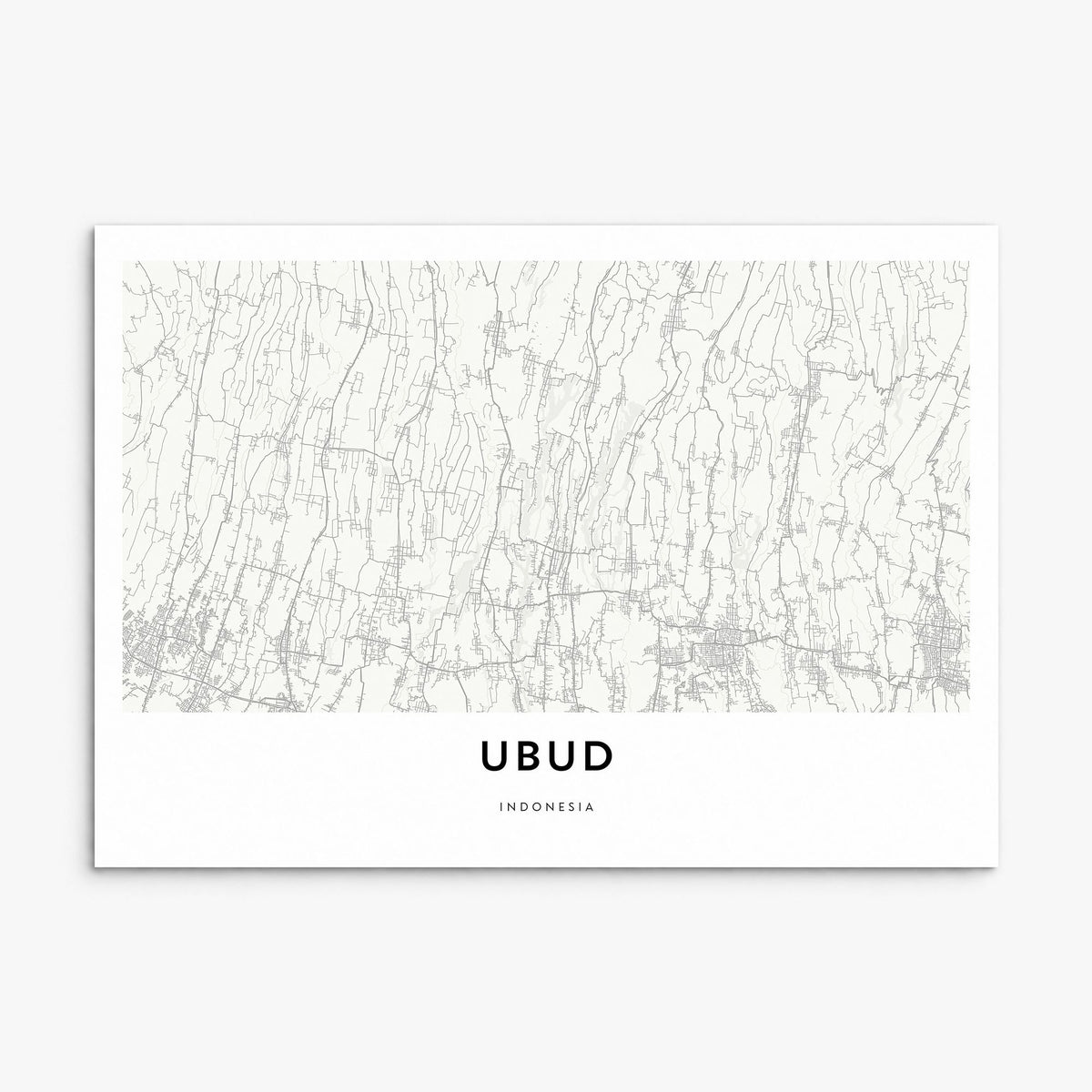 Ubud Map Poster, print only (unframed)