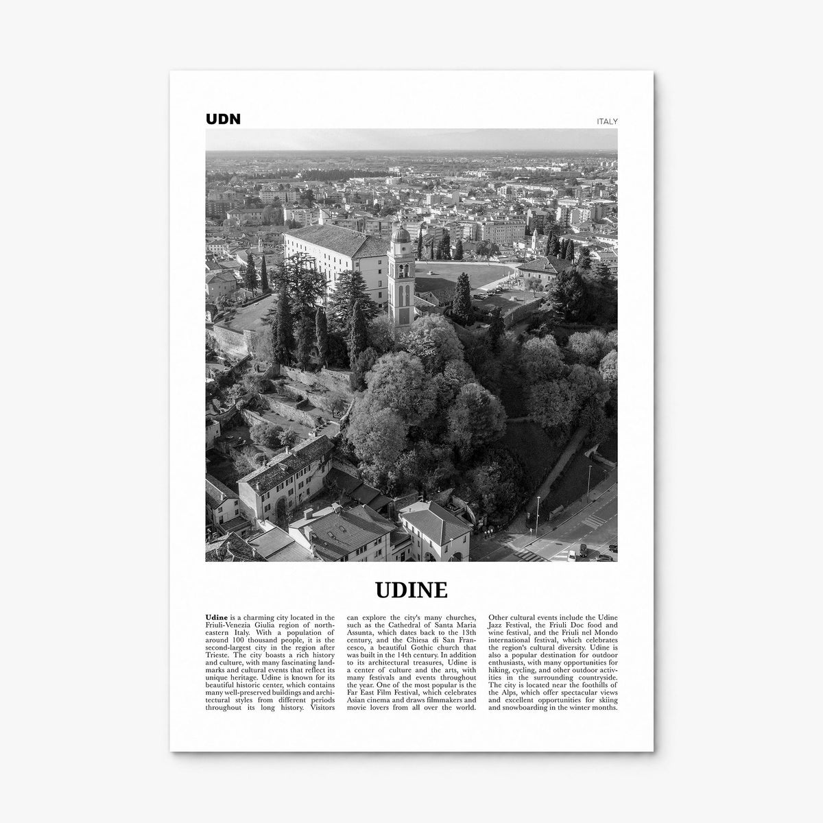 Udine Newspaper Poster, print only (unframed)
