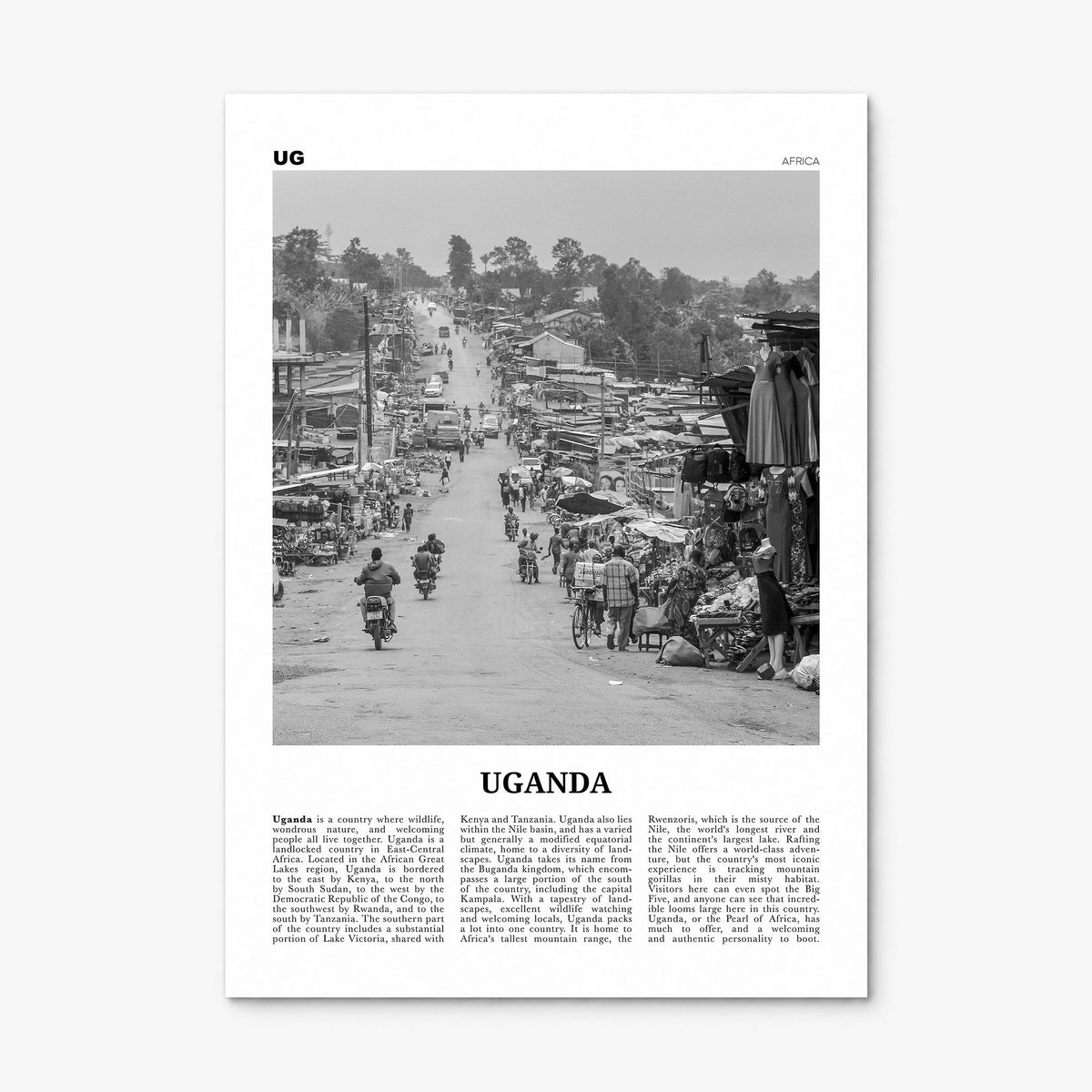 Uganda Newspaper Poster, print only (unframed)