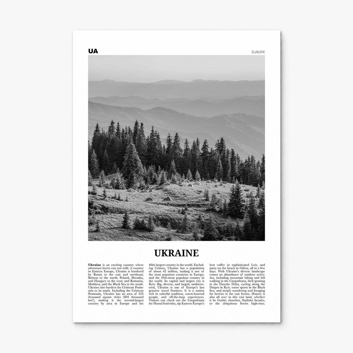Ukraine Newspaper No 2 Poster, print only (unframed)