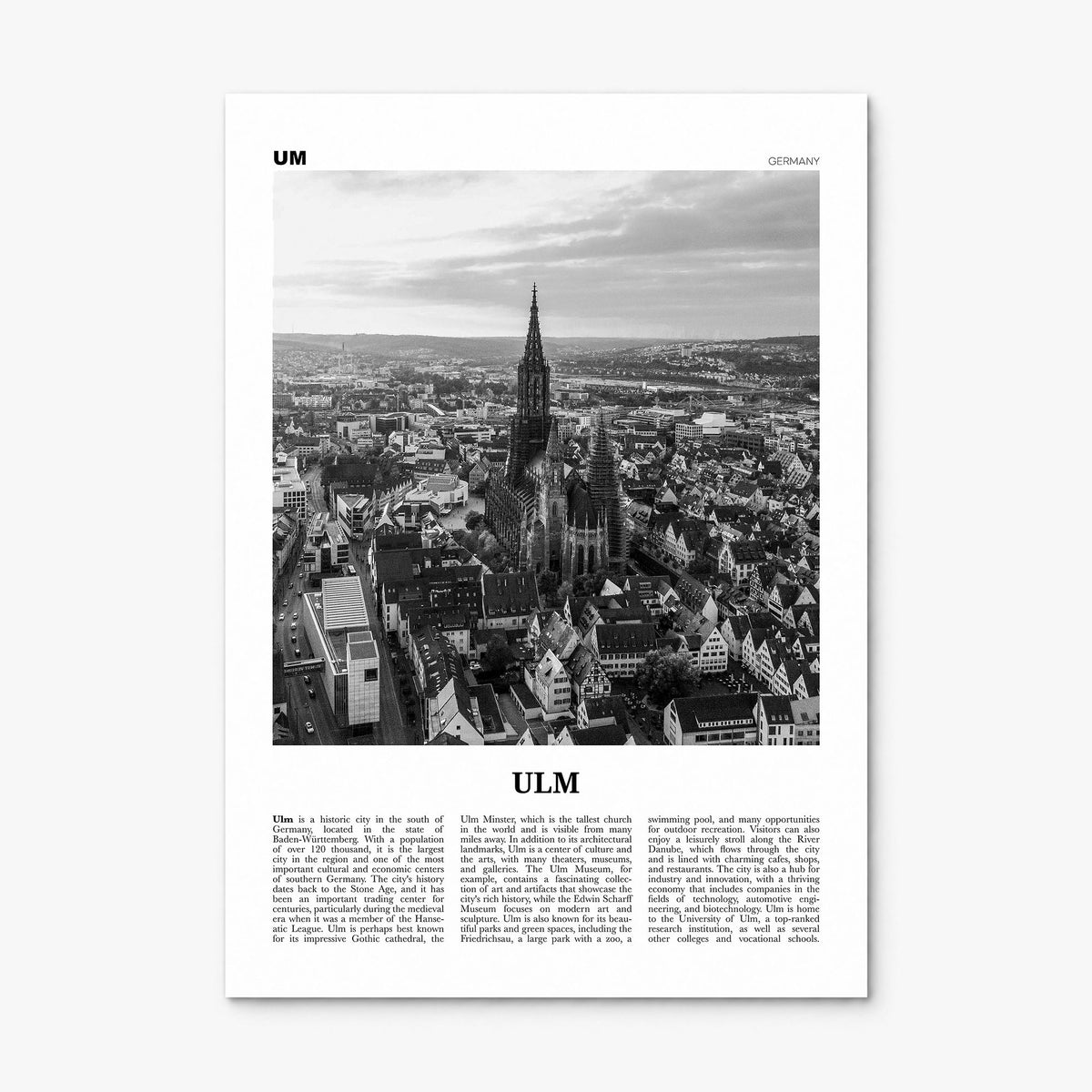Ulm Newspaper Poster, print only (unframed)