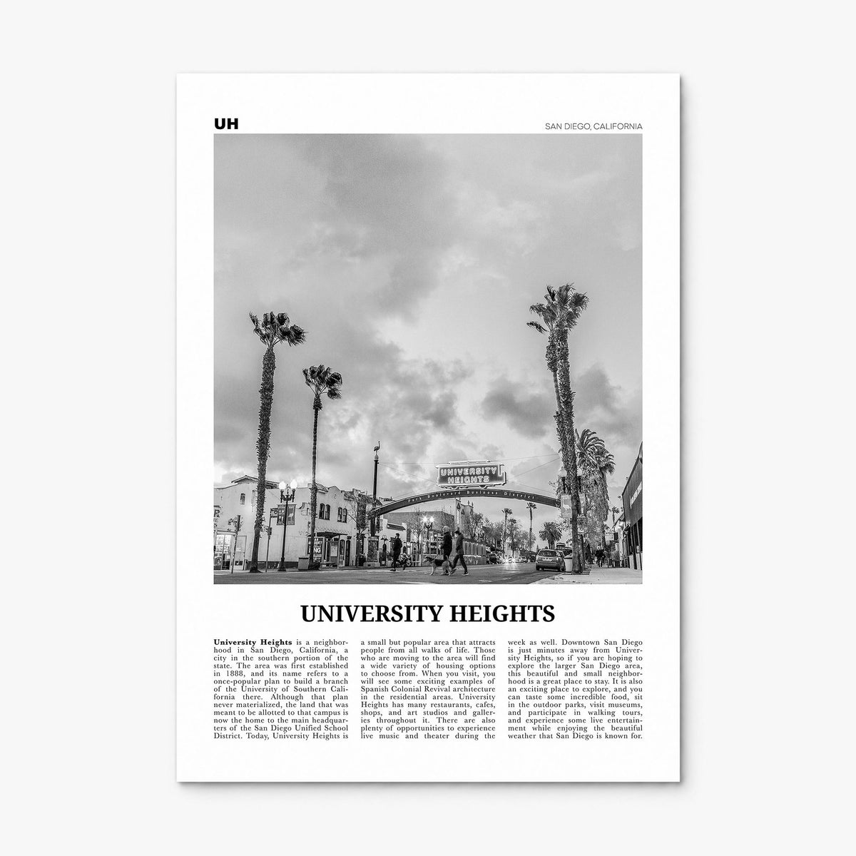 University Heights Newspaper Poster, print only (unframed)