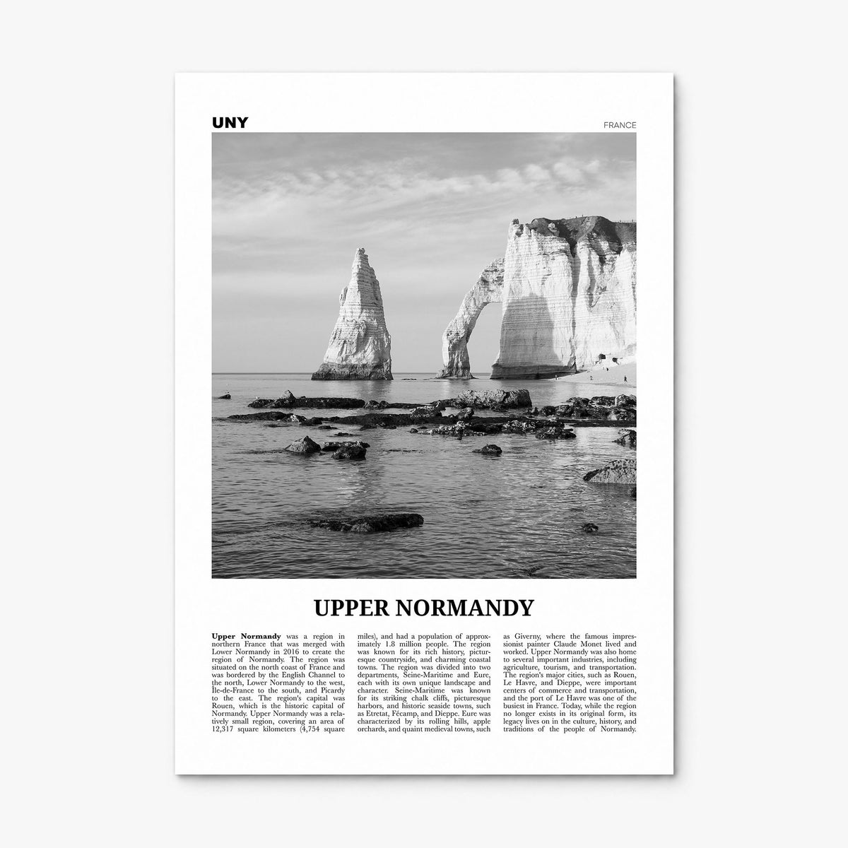 Upper Normandy Newspaper Poster, print only (unframed)