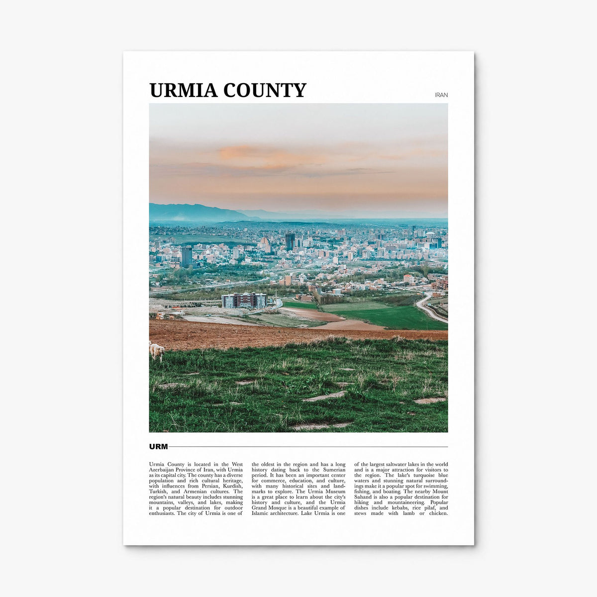 Urmia County Travel Poster, print only (unframed)