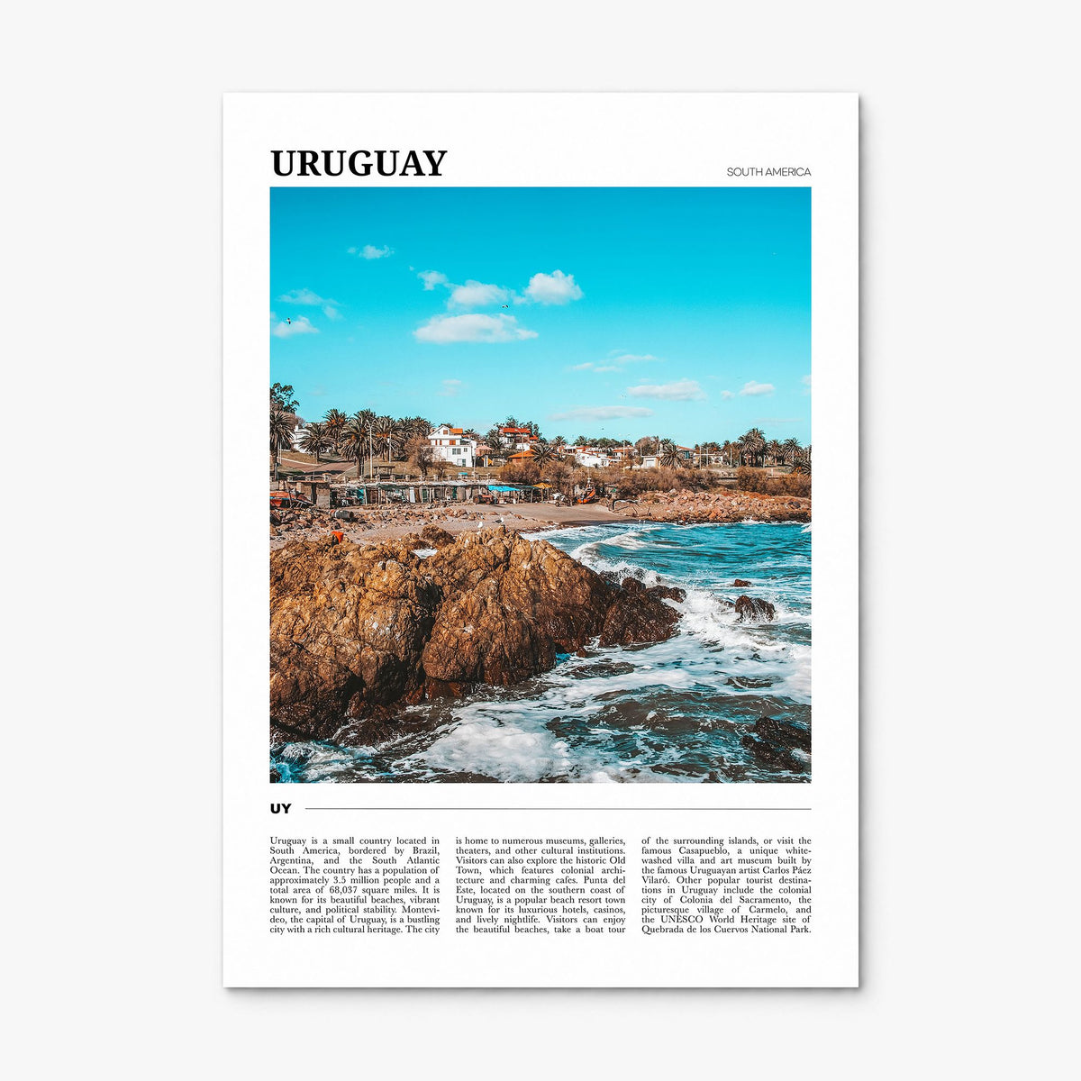 Uruguay Travel Poster, print only (unframed)