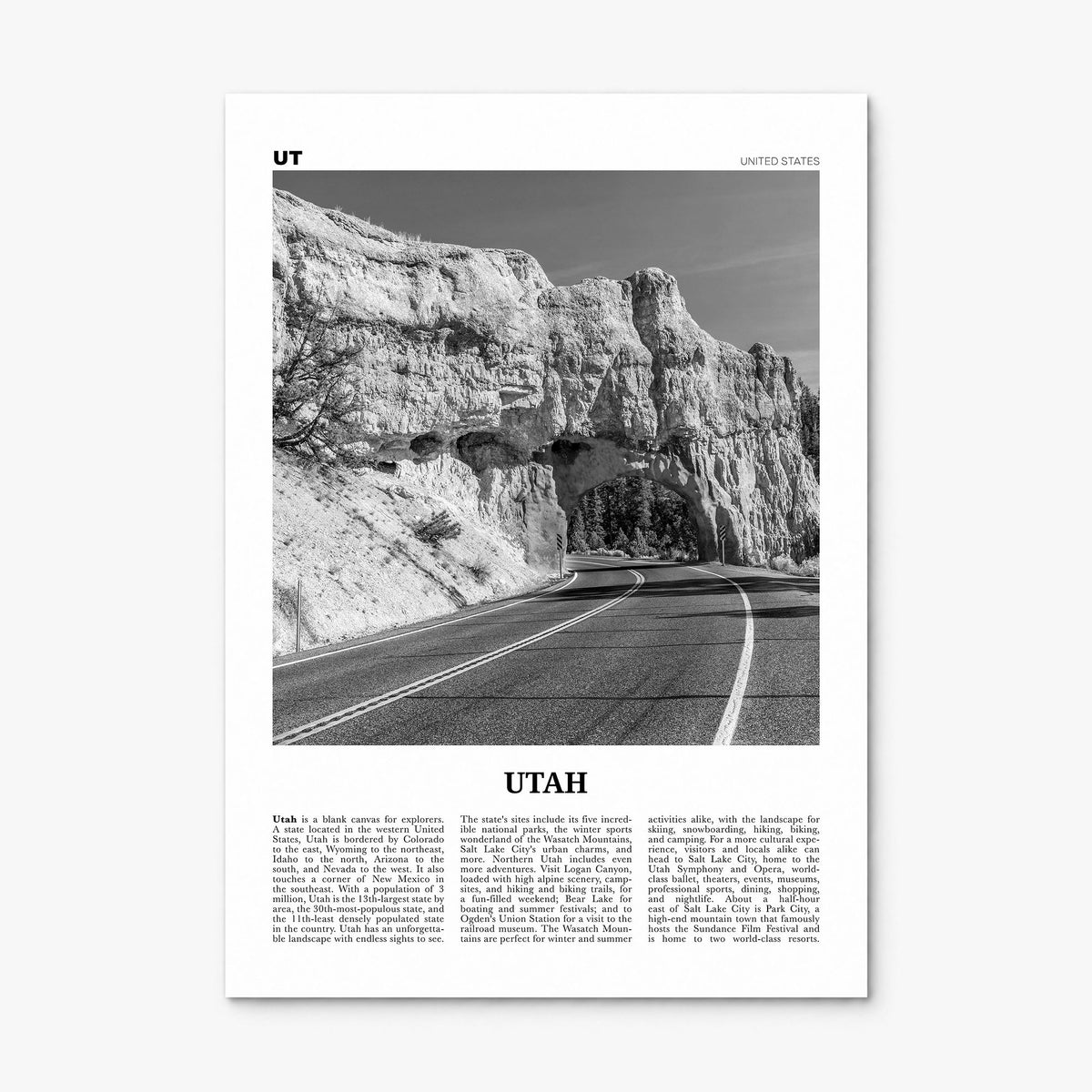 Utah Newspaper No 3 Poster, print only (unframed)