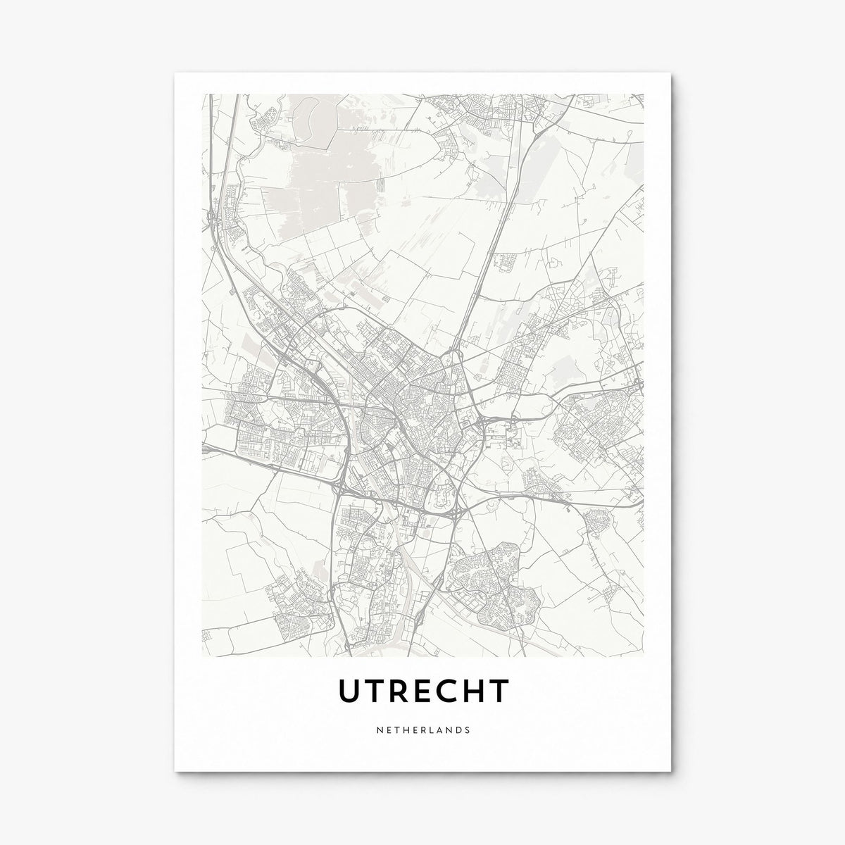 Utrecht Map Poster, print only (unframed)