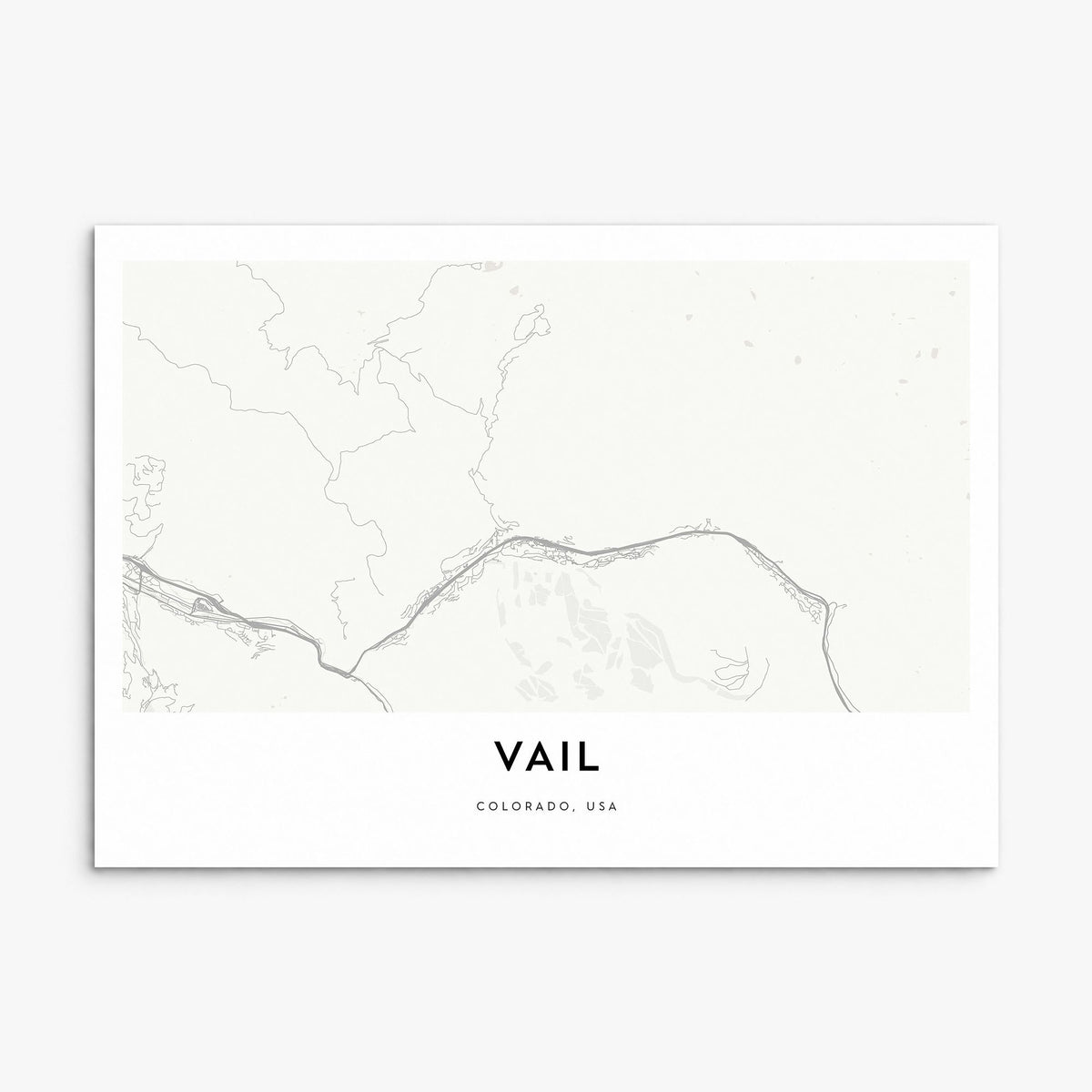 Vail Map Poster, print only (unframed)