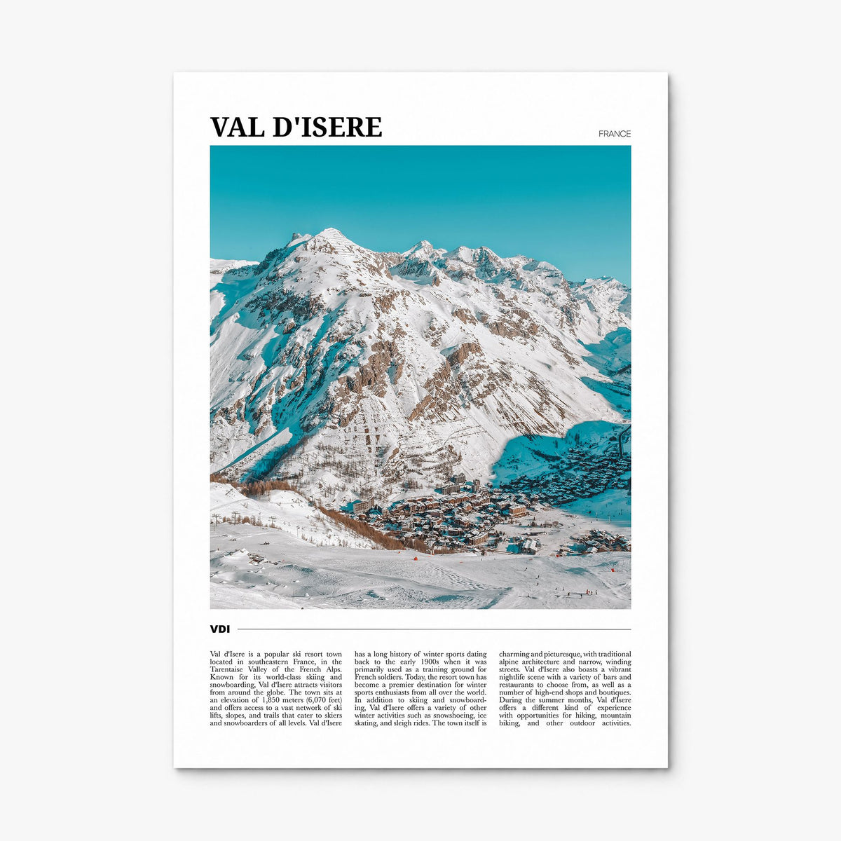 Val d'Isère Travel Poster, print only (unframed)