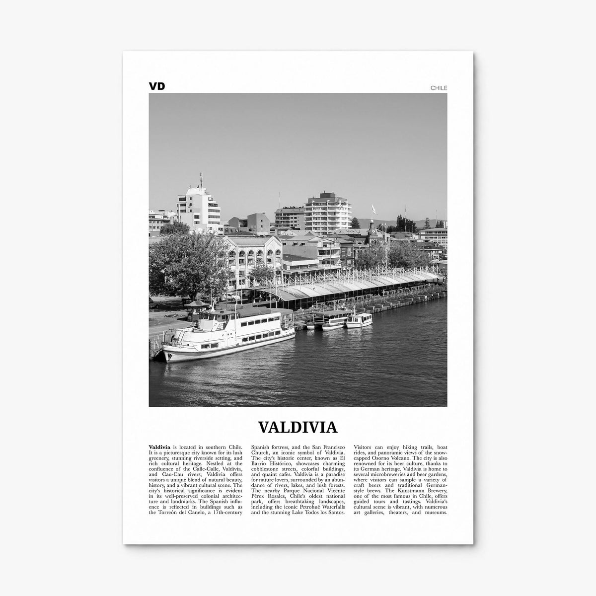 Valdivia Newspaper Poster, print only (unframed)