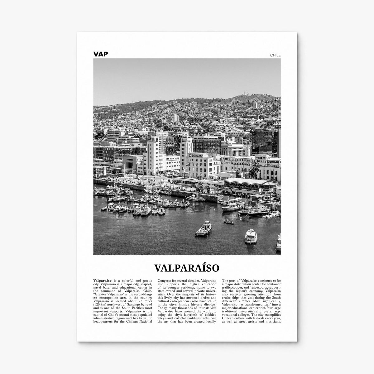 Valparaíso Newspaper Poster, print only (unframed)