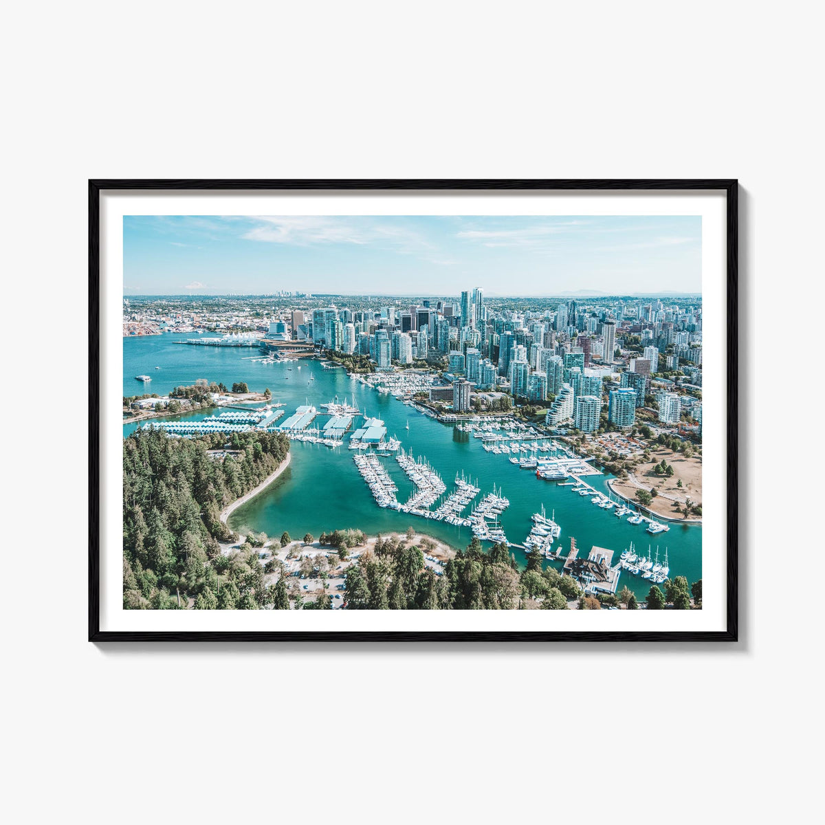 Vancouver, Canada colorful photo poster of Canada – horizontal wall art, unframed print shown in interior mockup