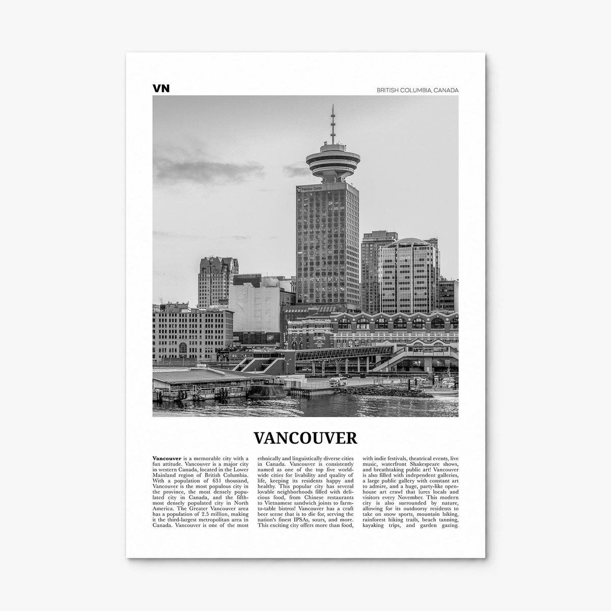 Vancouver, Canada Newspaper No 4 Poster, print only (unframed)