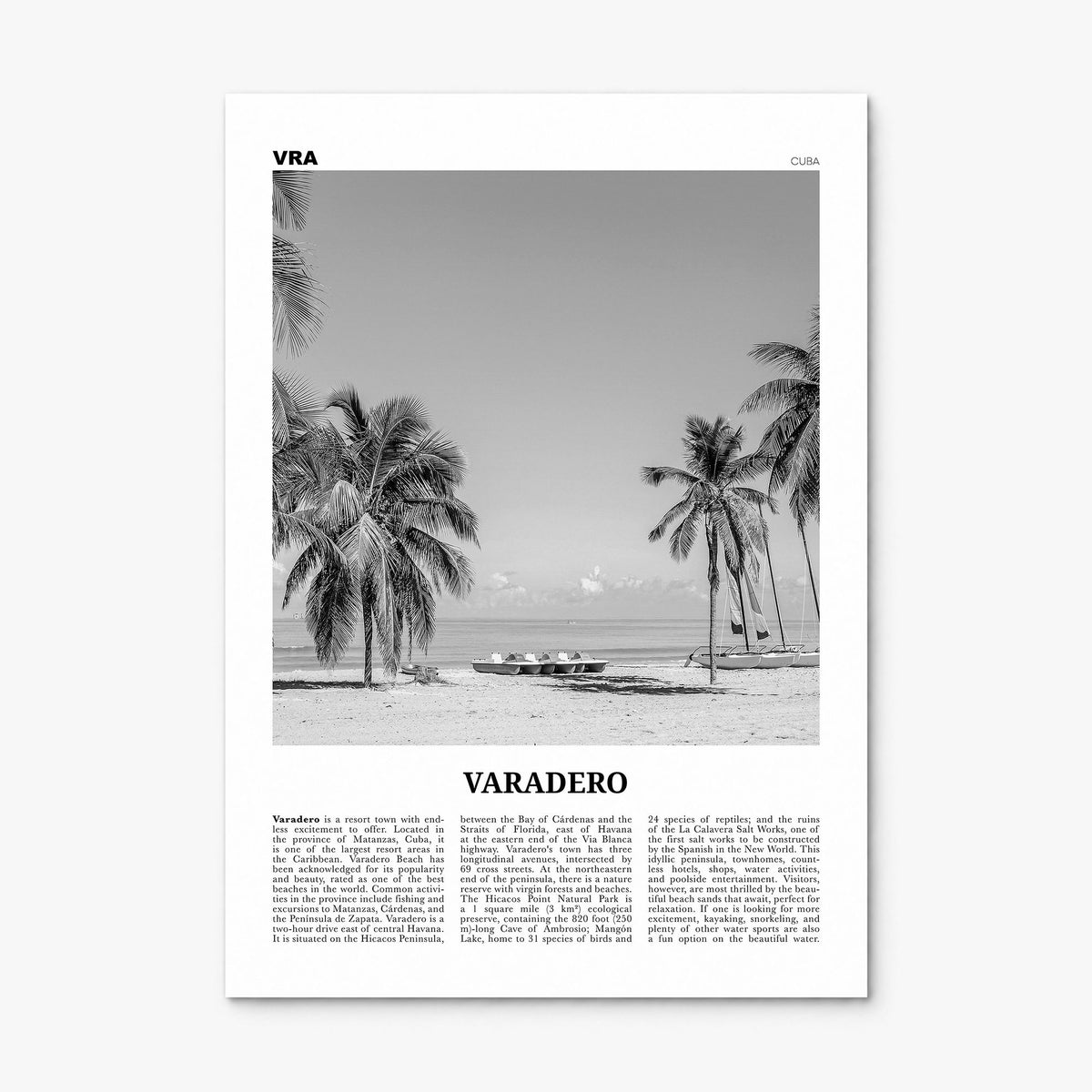 Varadero Newspaper Poster, print only (unframed)