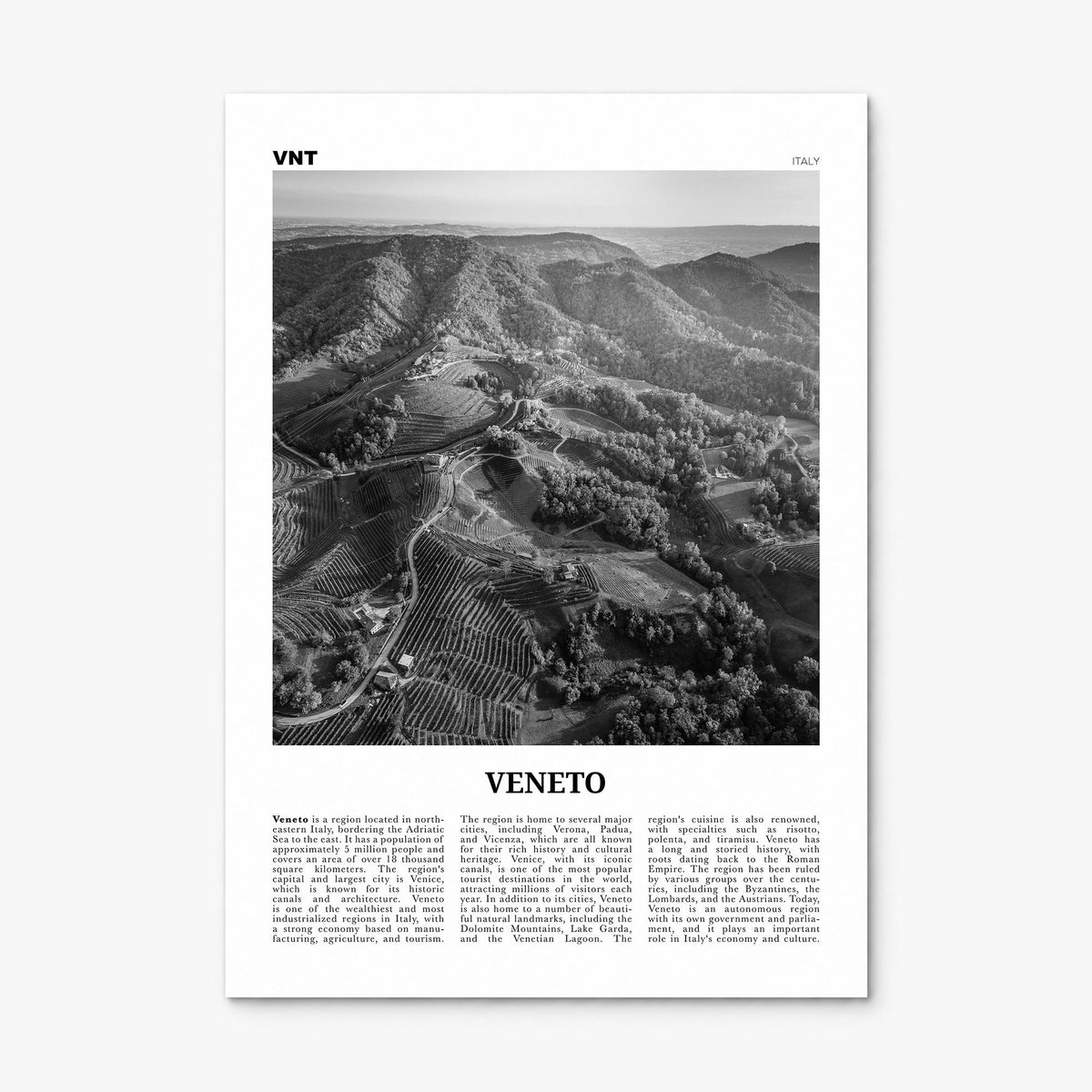 Veneto Newspaper Poster, print only (unframed)