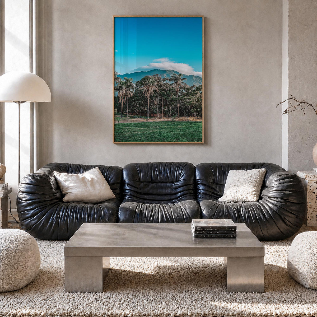 Venezuela colorful photo poster of South America – vertical wall art in natural wood frame, hanging on wall