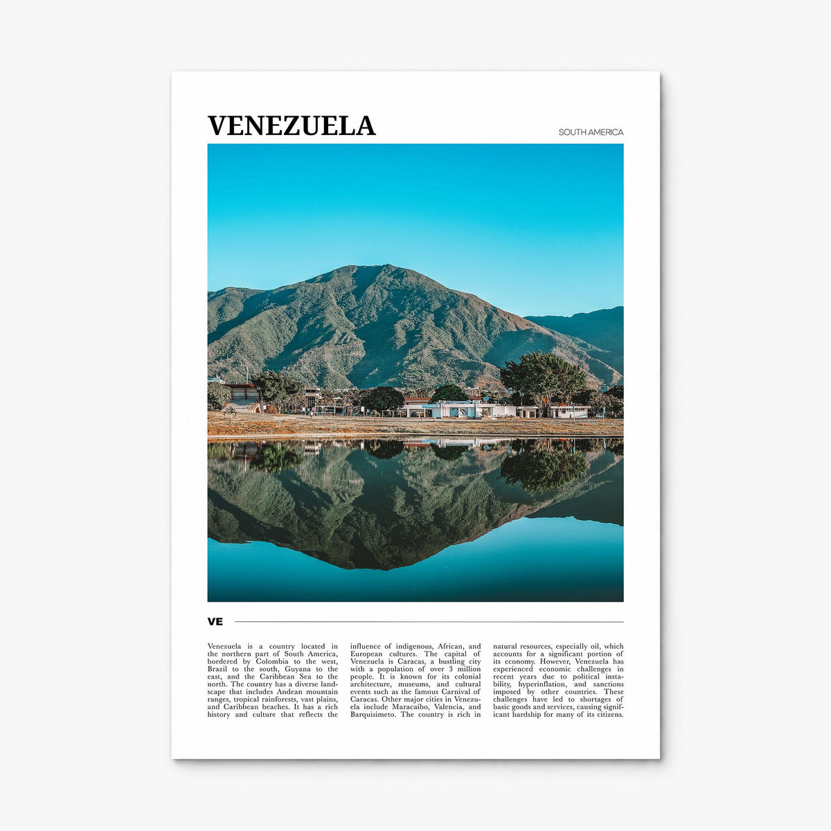 Venezuela Travel No 1 Poster, print only (unframed)