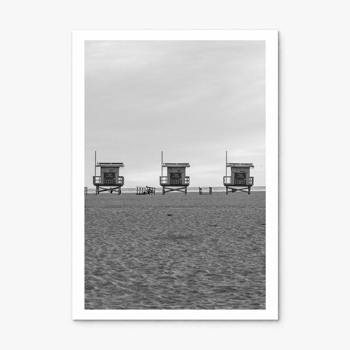 Venice Beach Photo Poster, print only (unframed), white border
