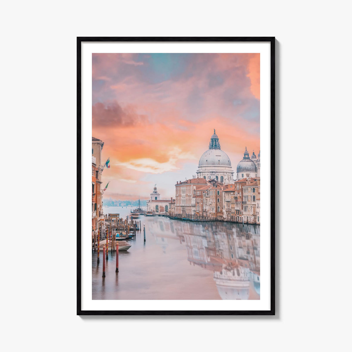 Venice no. 1 colorful photo poster of Italy – vertical wall art, unframed print shown in interior mockup
