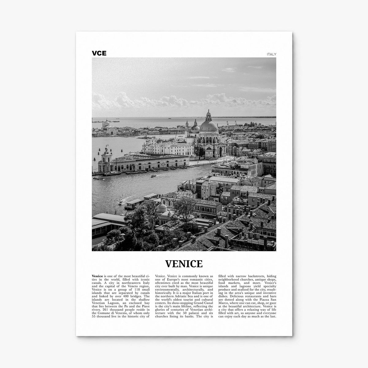 Venice Newspaper No 3 Poster, print only (unframed)