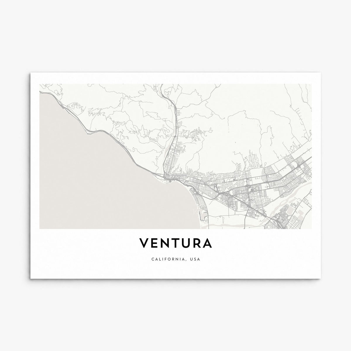 Ventura Map Poster, print only (unframed)