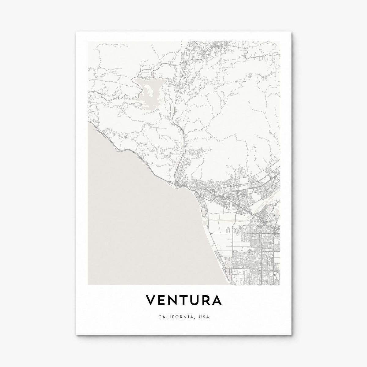 Ventura Map Poster, print only (unframed)