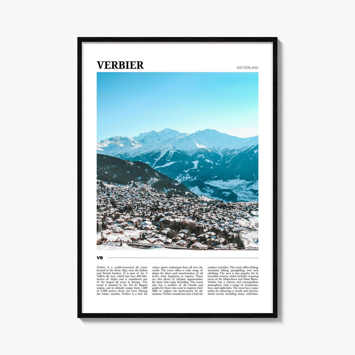 Verbier Travel Poster