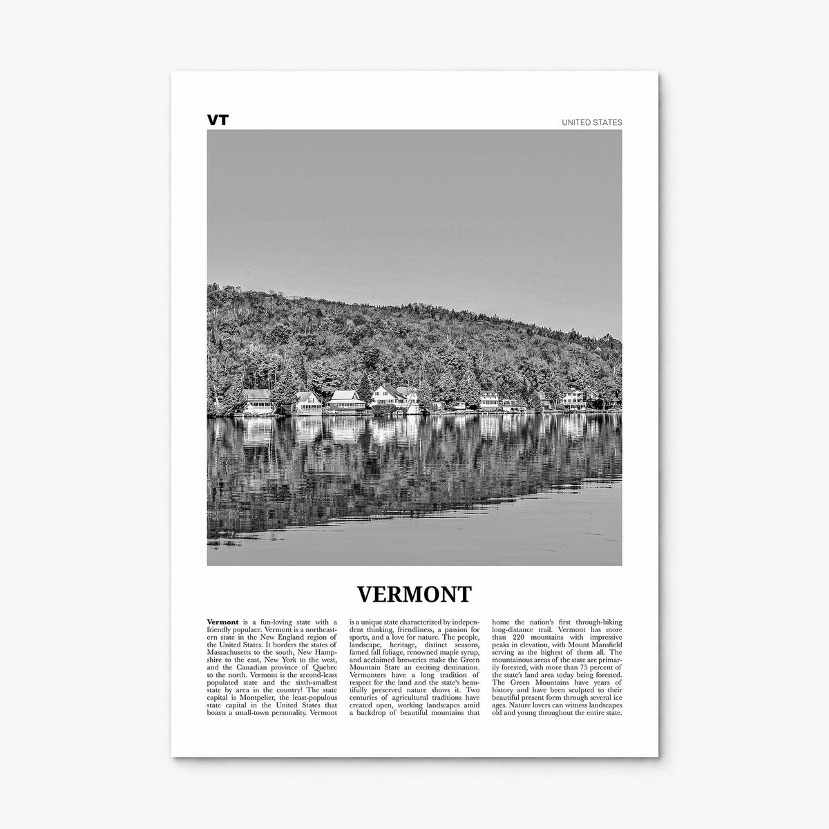 Vermont Newspaper No 3 Poster, print only (unframed)