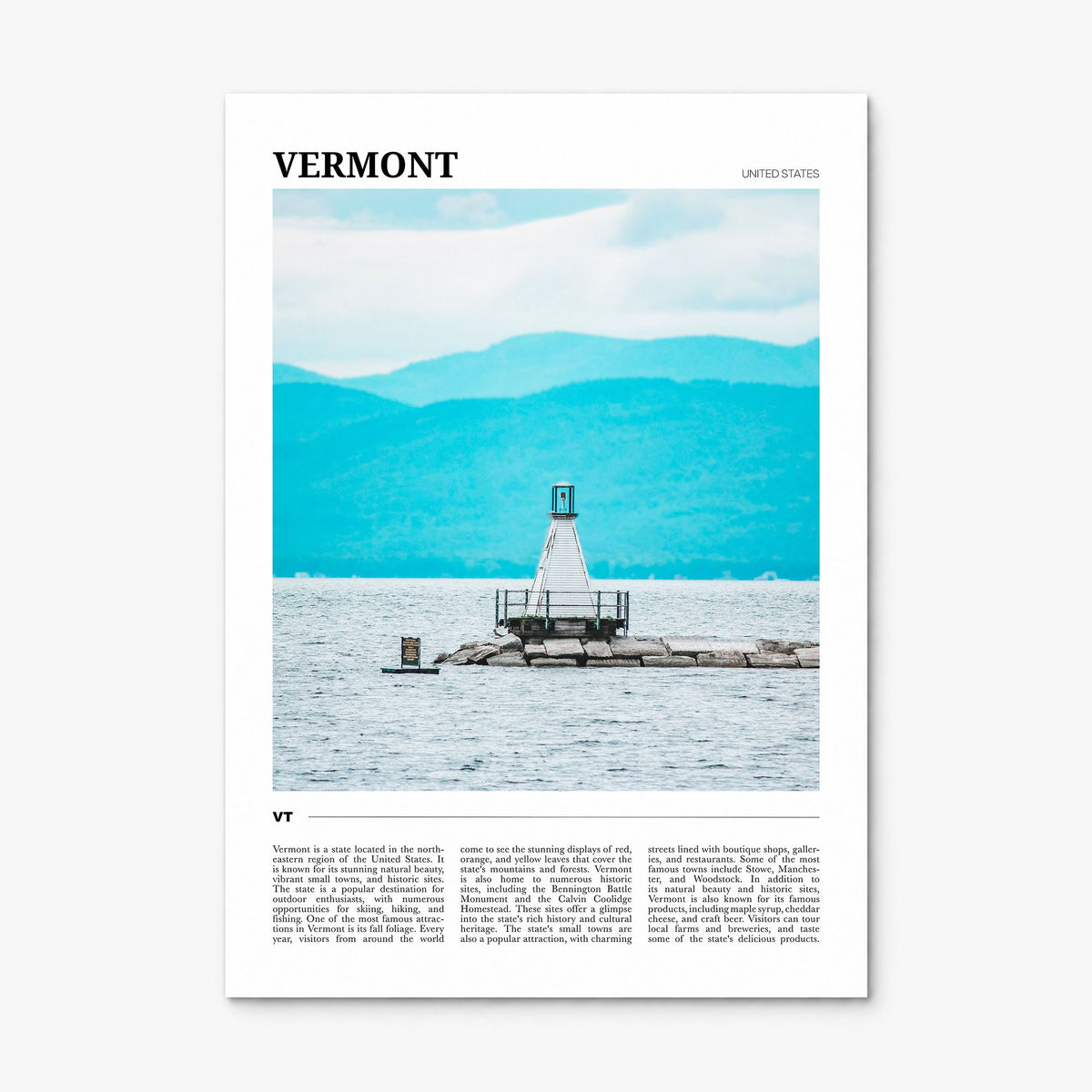 Vermont Travel No 4 Poster, print only (unframed)