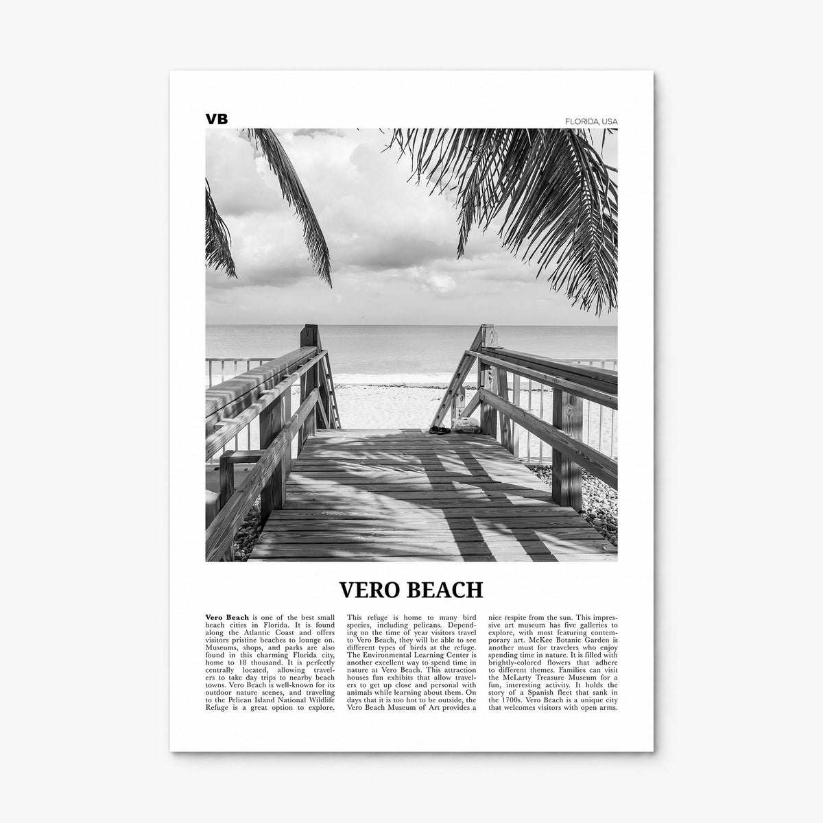 Vero Beach Newspaper Poster, print only (unframed)