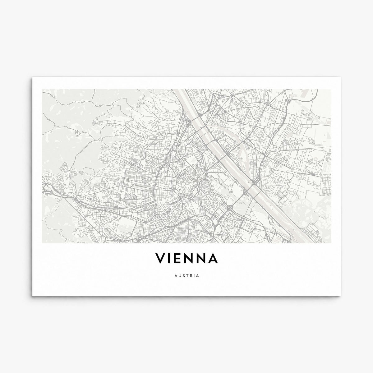 Vienna Map Poster, print only (unframed)