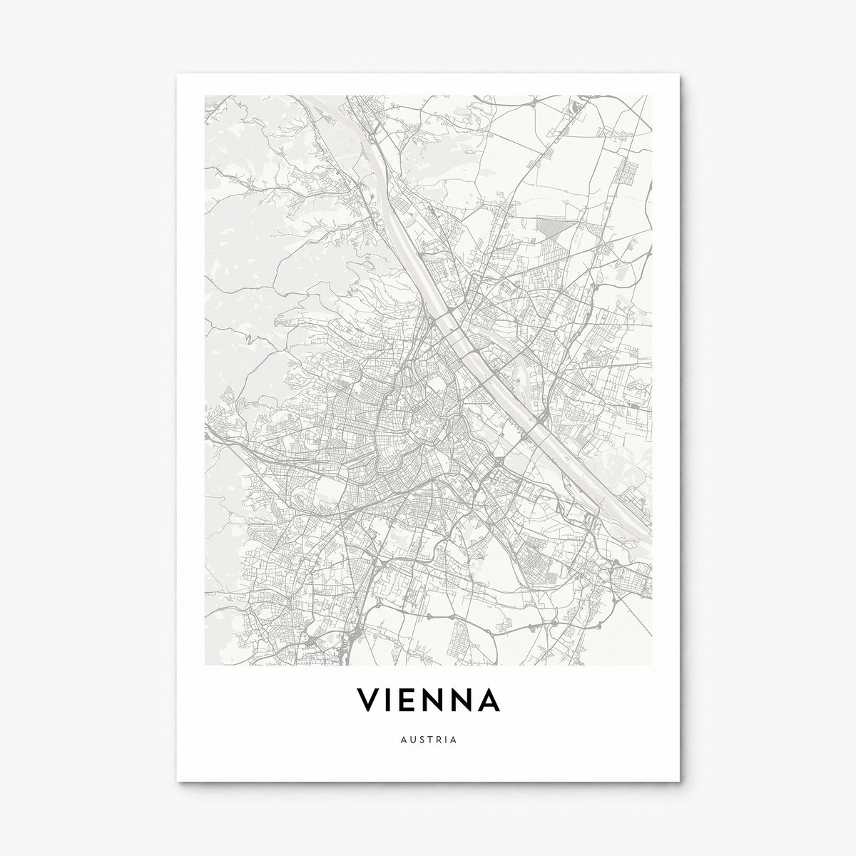 Vienna Map Poster, print only (unframed)