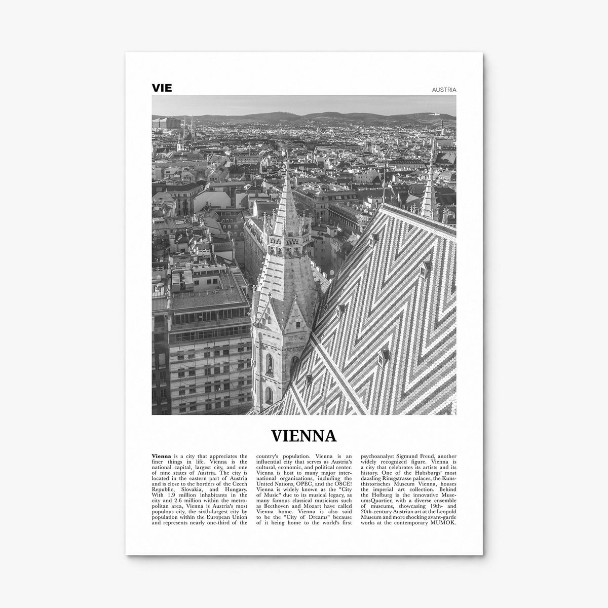 Vienna Newspaper No 3 Poster, print only (unframed)