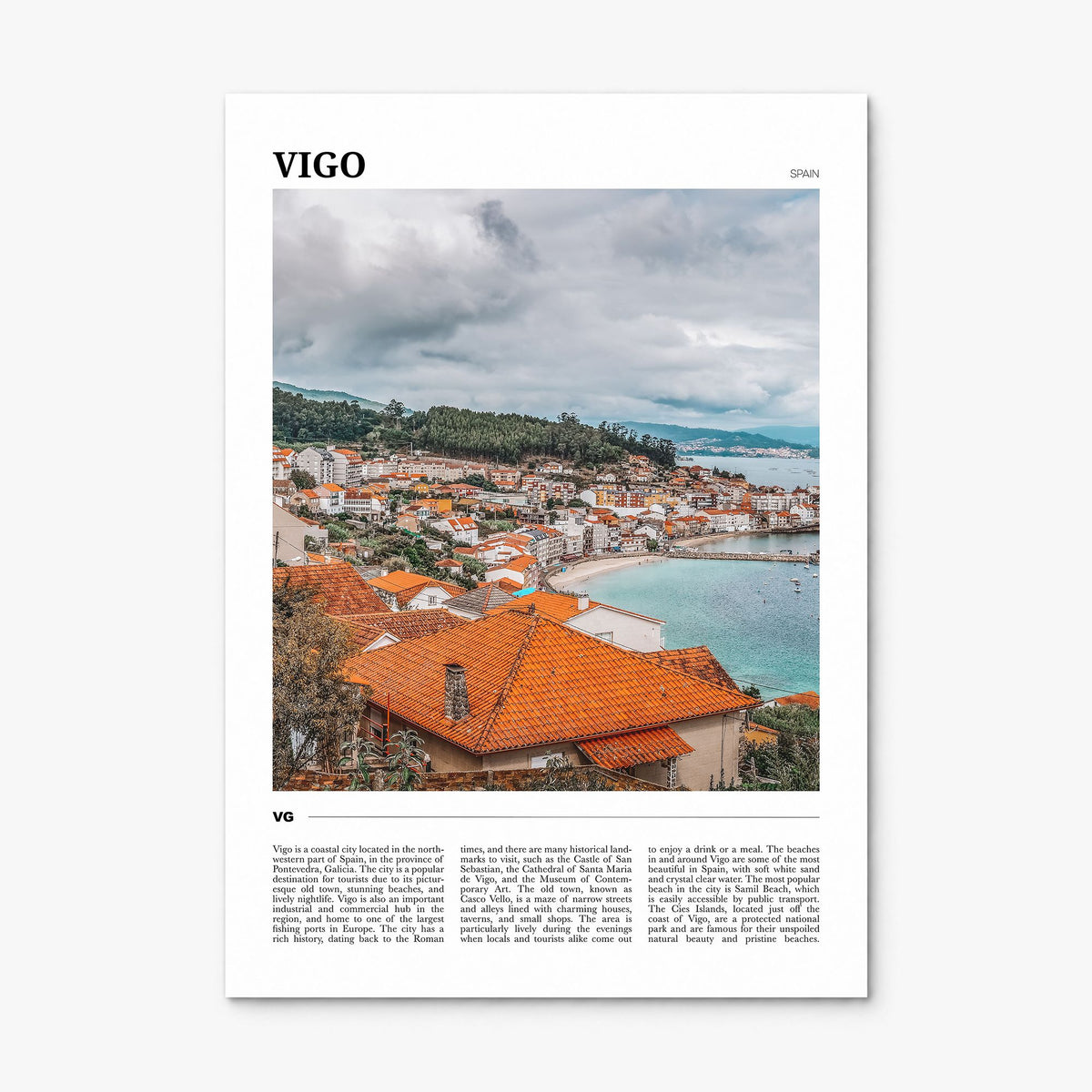 Vigo Travel Poster, print only (unframed)
