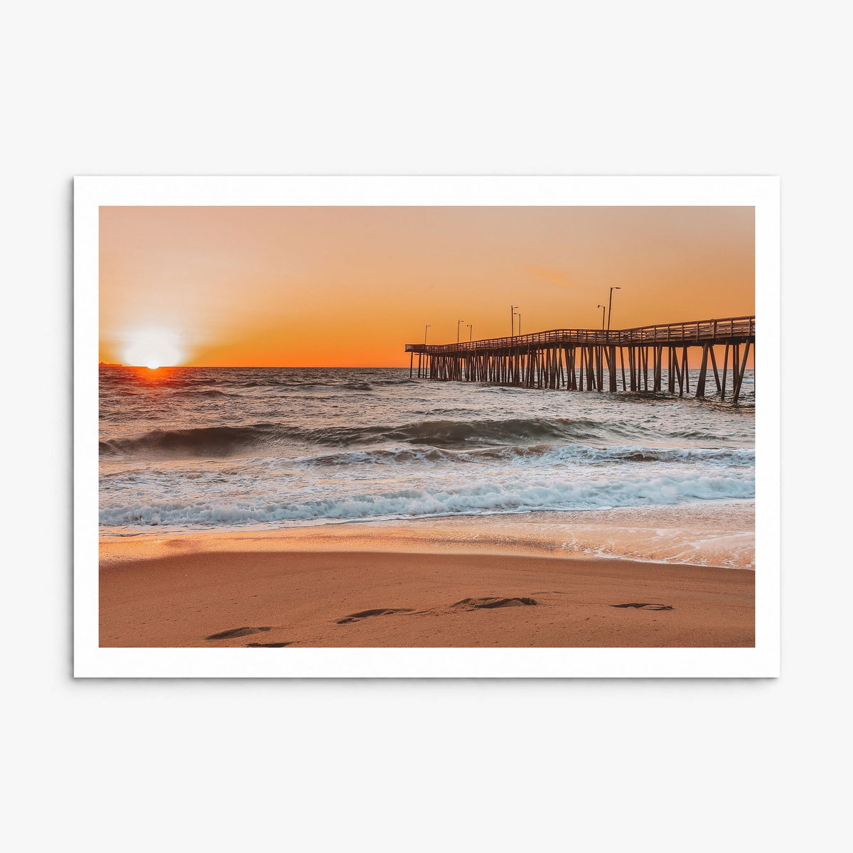 Virginia Beach Photo Poster, print only (unframed), white border