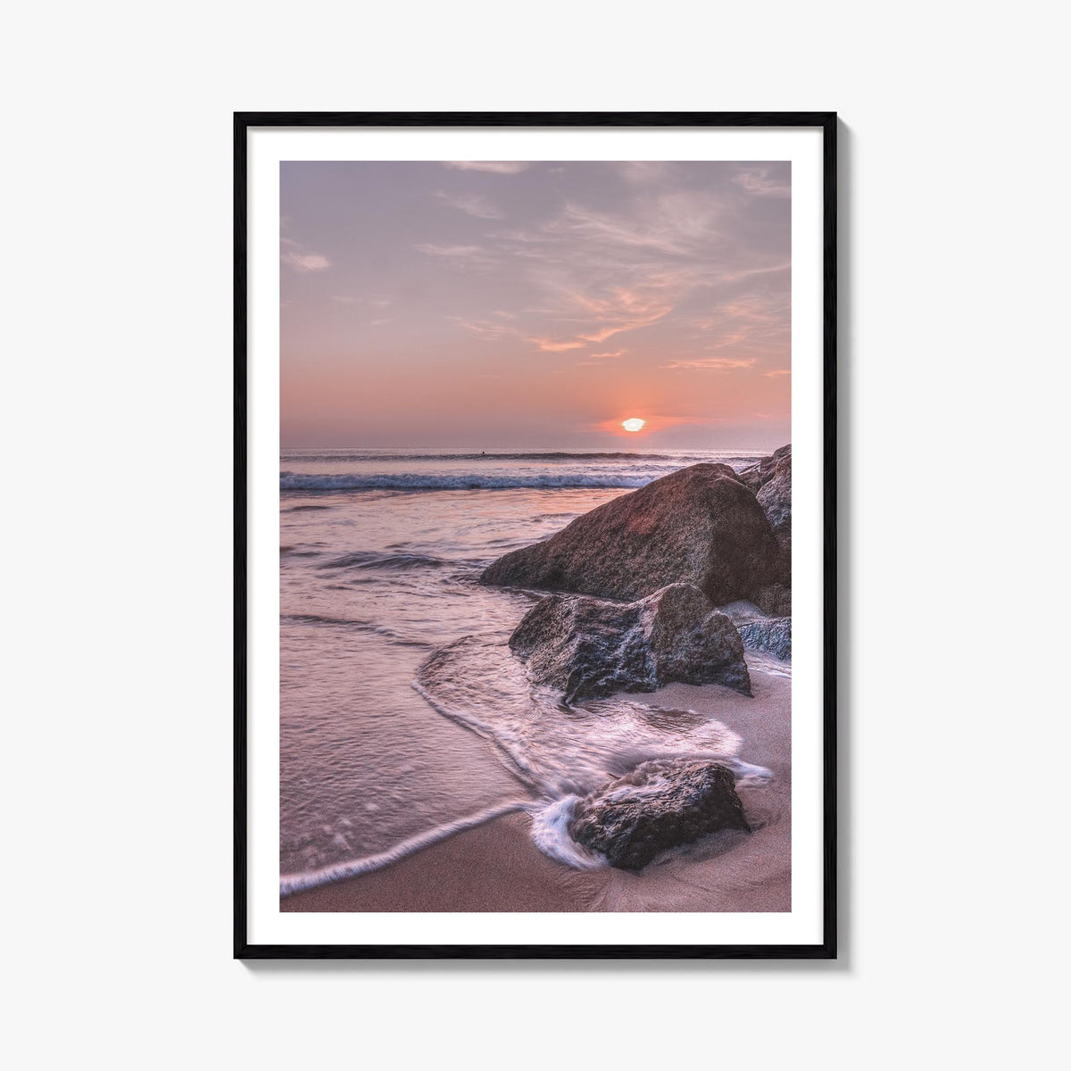 Virginia Beach no. 3 colorful photo poster of Virginia, USA – vertical wall art, unframed print shown in interior mockup