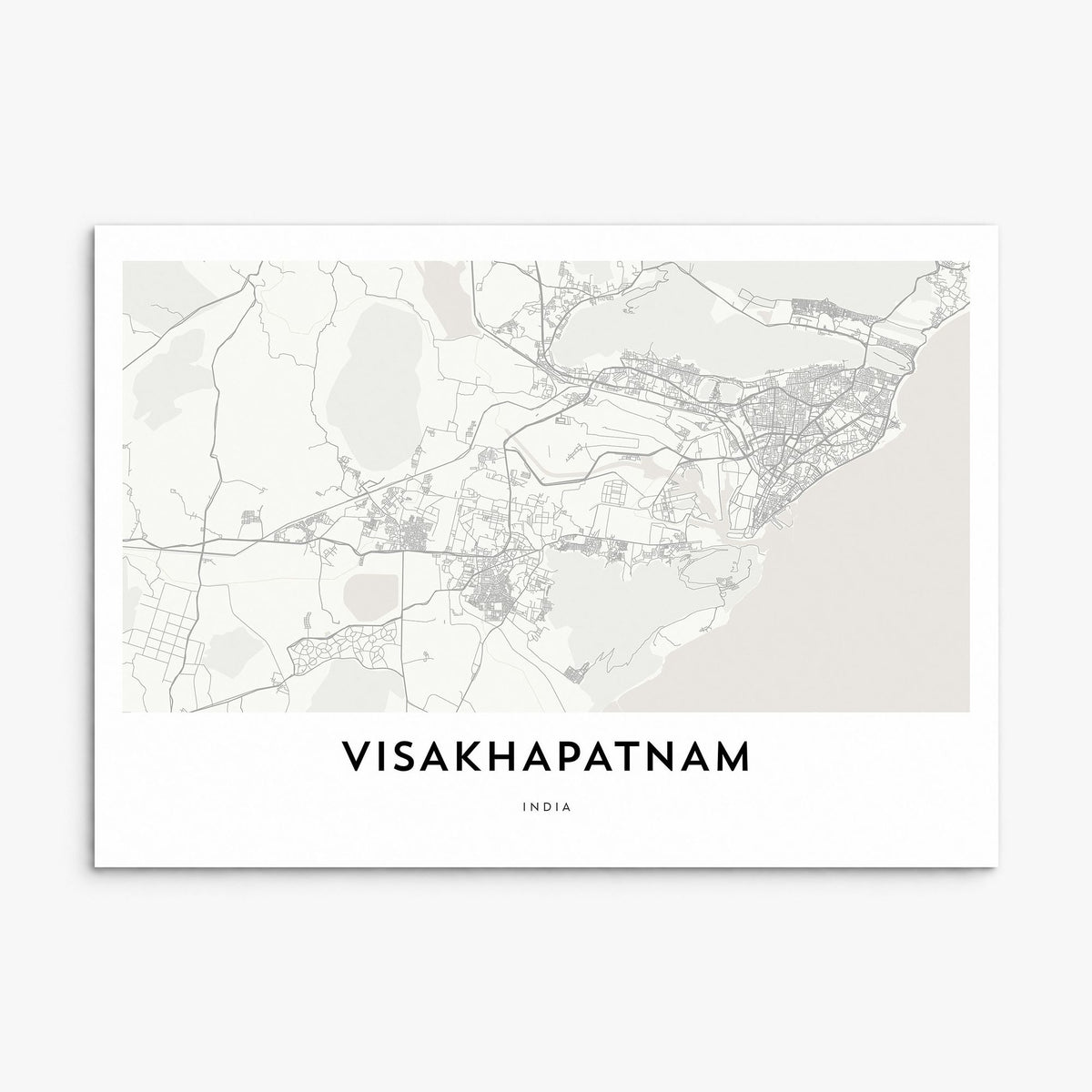 Visakhapatnam Map Poster, print only (unframed)