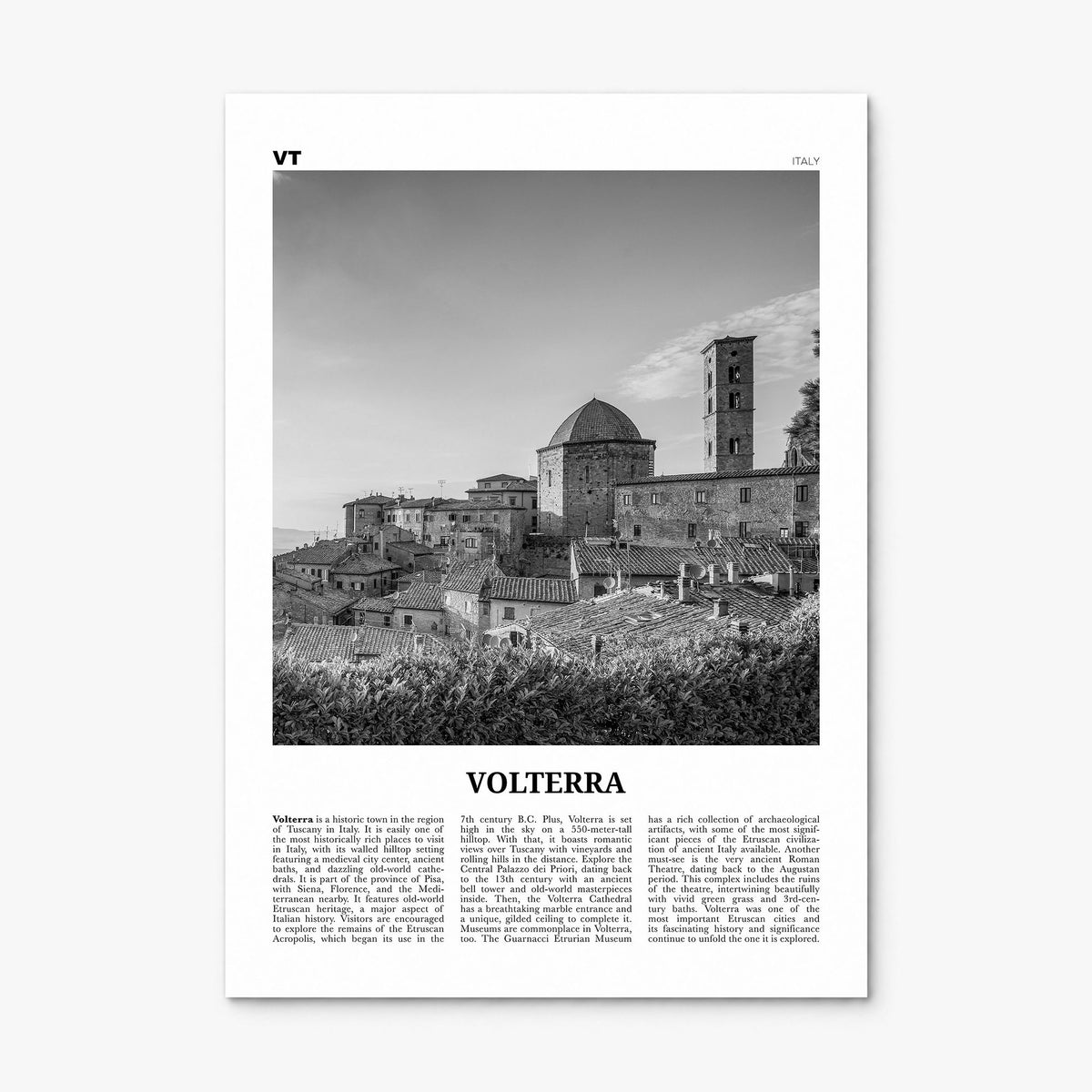 Volterra Newspaper Poster, print only (unframed)