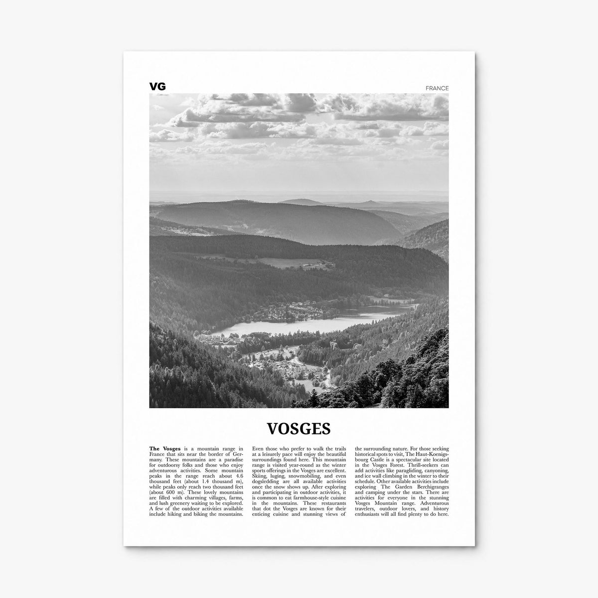 Vosges Newspaper Poster, print only (unframed)
