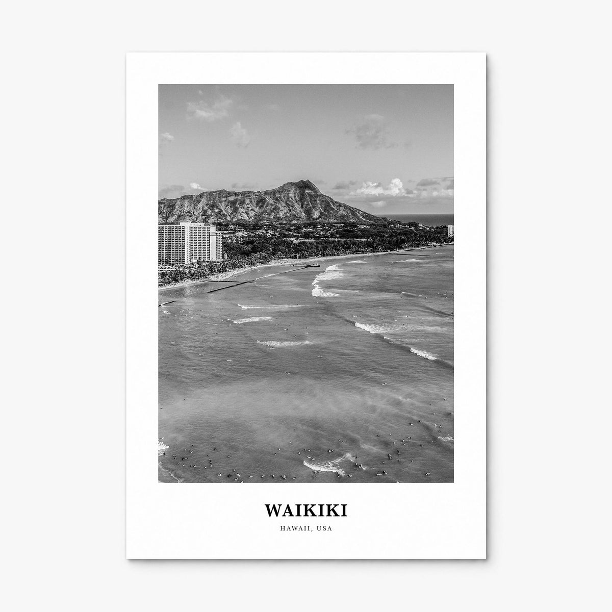 Waikiki Classic Poster, print only (unframed)