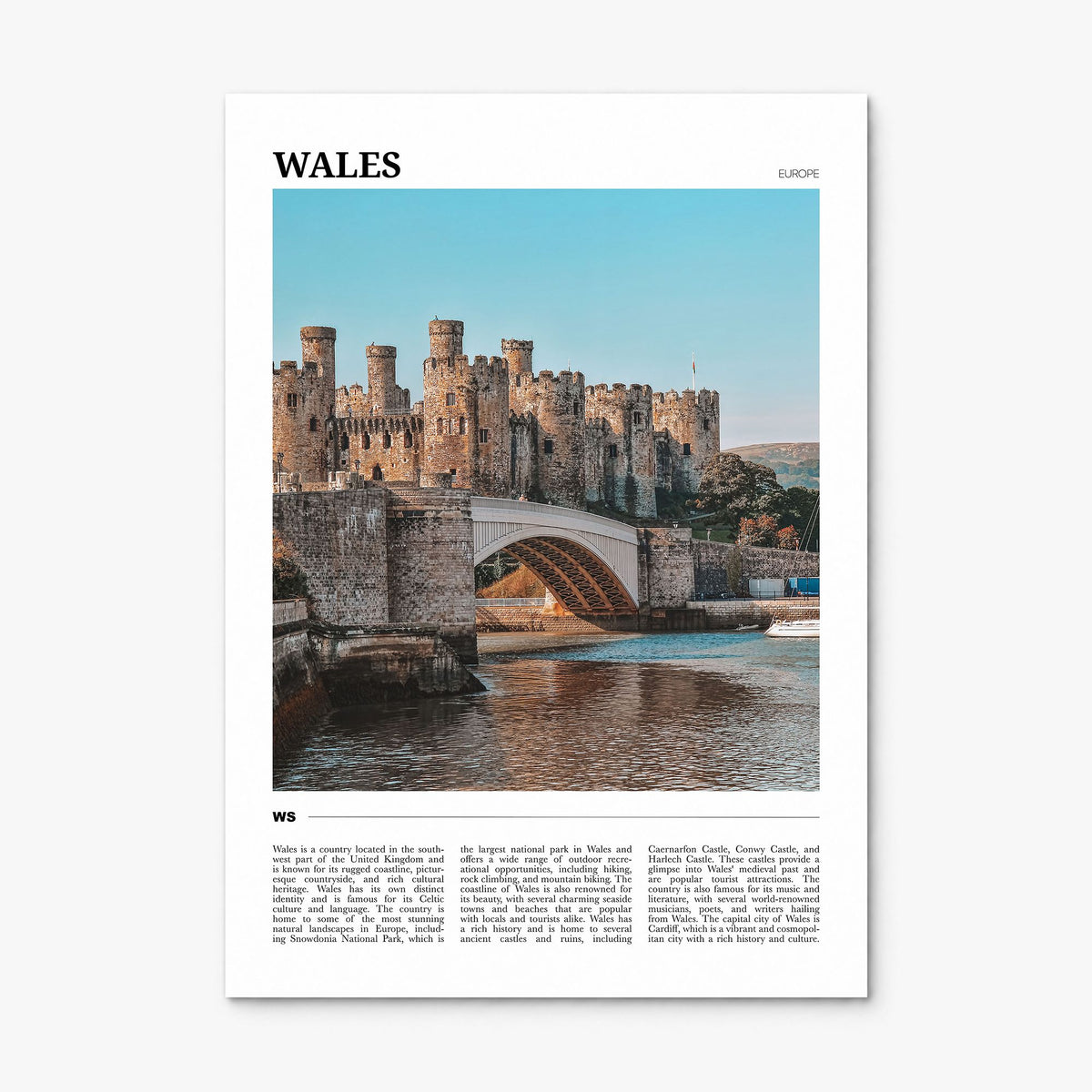 Wales Travel Poster, print only (unframed)