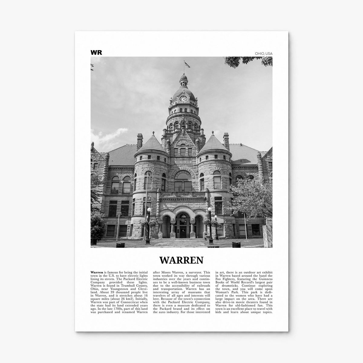 Warren Newspaper Poster, print only (unframed)