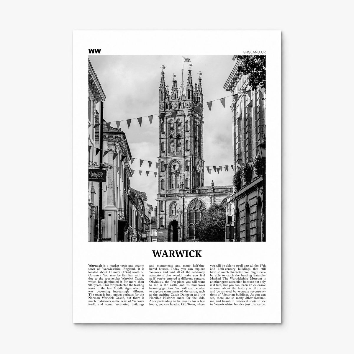 Warwick Newspaper Poster, print only (unframed)