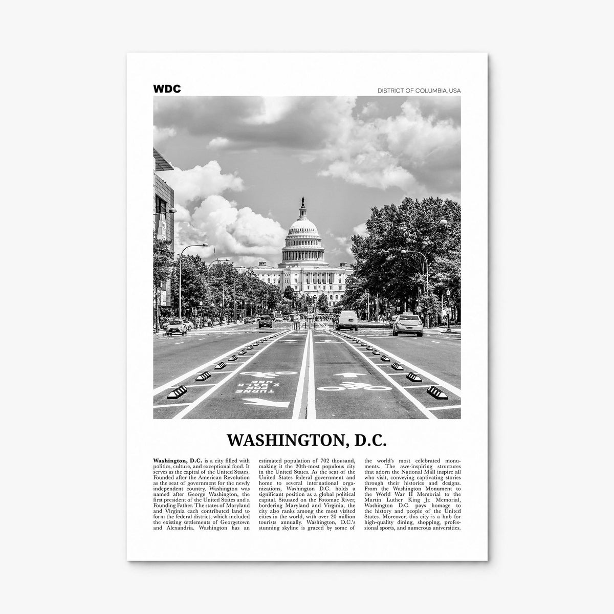 Washington, D.C. Newspaper No 1 Poster, print only (unframed)