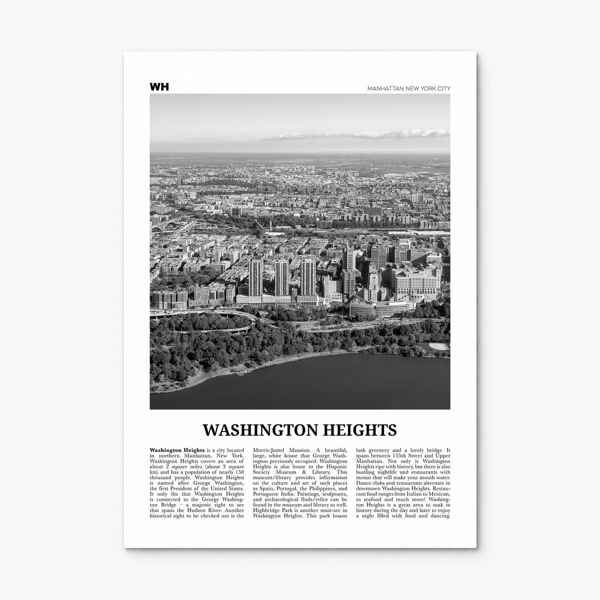 Washington Heights Newspaper Poster, print only (unframed)